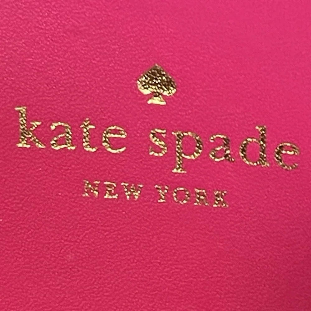 Kate Spade‎ Black & Hot Pink Leather Tote Bag Large - Picture 7 of 16